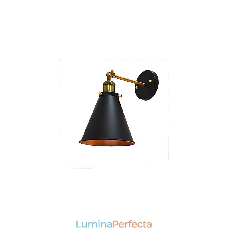 Light Buzz Paint Lampă de perete din fier cu un singur perete Lampă cu sabie laser neagră pe perete