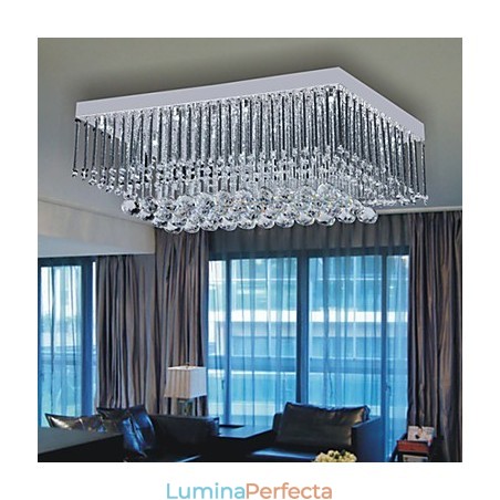 Plafoniera artistică cu design cu margele de cristal