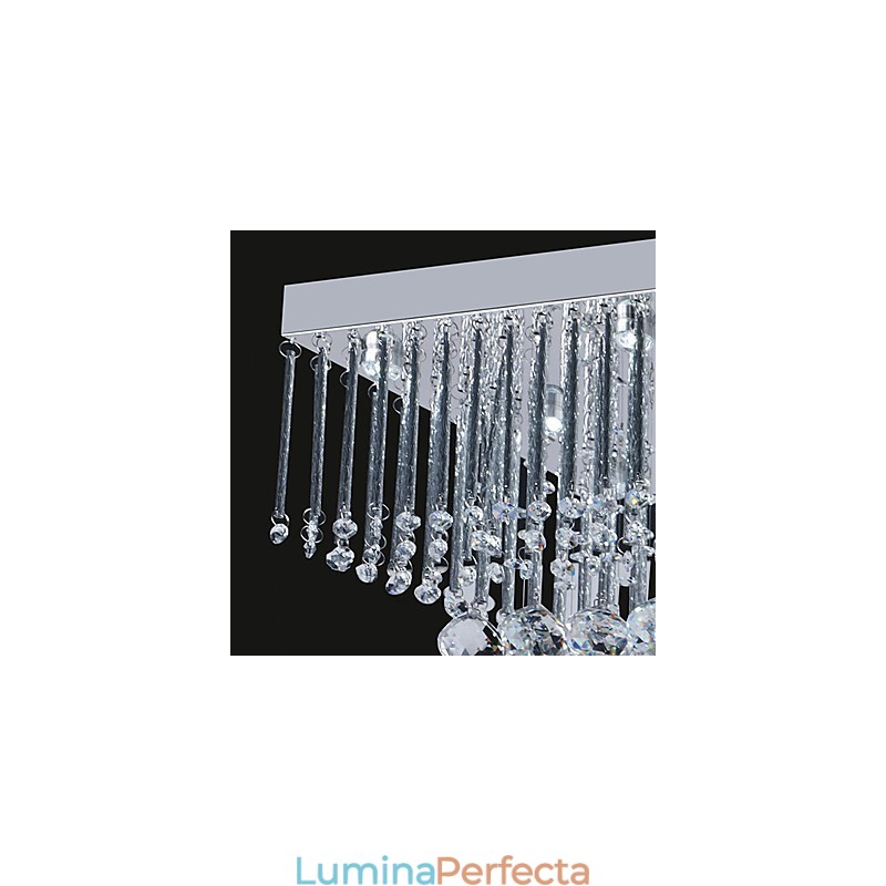 Plafoniera artistică cu design cu margele de cristal