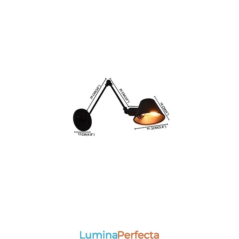 Aplice Aplice Perete Perete Fier Lampă Dumb Black Lightsaber Lamp On Wall