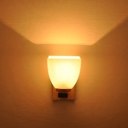 Lampă de perete simplă Lampă de birou de noptieră cu abajur din sticlă și lemn masiv pentru dormitor, comodă, sufragerie, cameră bebeluș, cămin colegiu, măsuță de cafea, bibliotecă