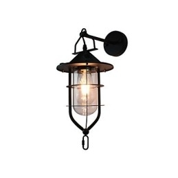 Aplică de perete din oțel vopsit ușor Dumb Black American Coffee Decoration Lampă de perete retro cu sabie de lumină pe perete