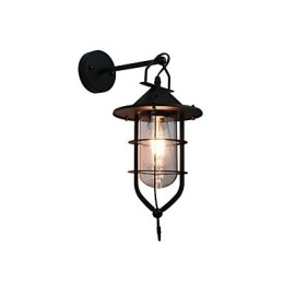 Aplică de perete din oțel vopsit ușor Dumb Black American Coffee Decoration Lampă de perete retro cu sabie de lumină pe perete