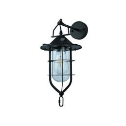 Aplică de perete din oțel vopsit ușor Dumb Black American Coffee Decoration Lampă de perete retro cu sabie de lumină pe perete
