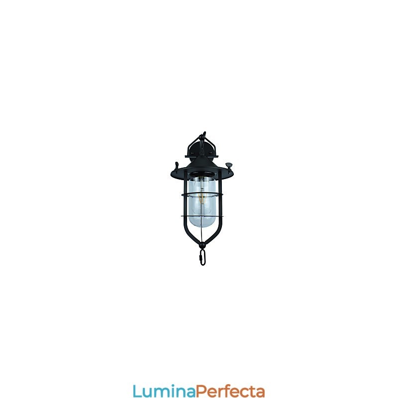 Aplică de perete din oțel vopsit ușor Dumb Black American Coffee Decoration Lampă de perete retro cu sabie de lumină pe perete