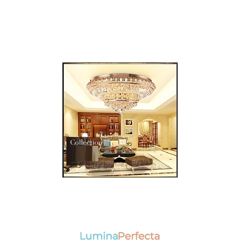 Plafoniera modernă de lux din cristal Absorb Dom Light Diametru 60CM