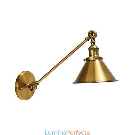 Applique de perete din metal de epocă, montată în lumină retro industrială, abajur de lampă, corpuri de iluminat de noapte reglabile Applique de perete din metal de epocă, montată în lumină retro industrială, abajur de lampă, corpuri de iluminat de noapte reglabile