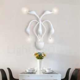 Cap de lebădă Modern Contemporan Multi culori Lumină ambientală Aplice de perete Aplice