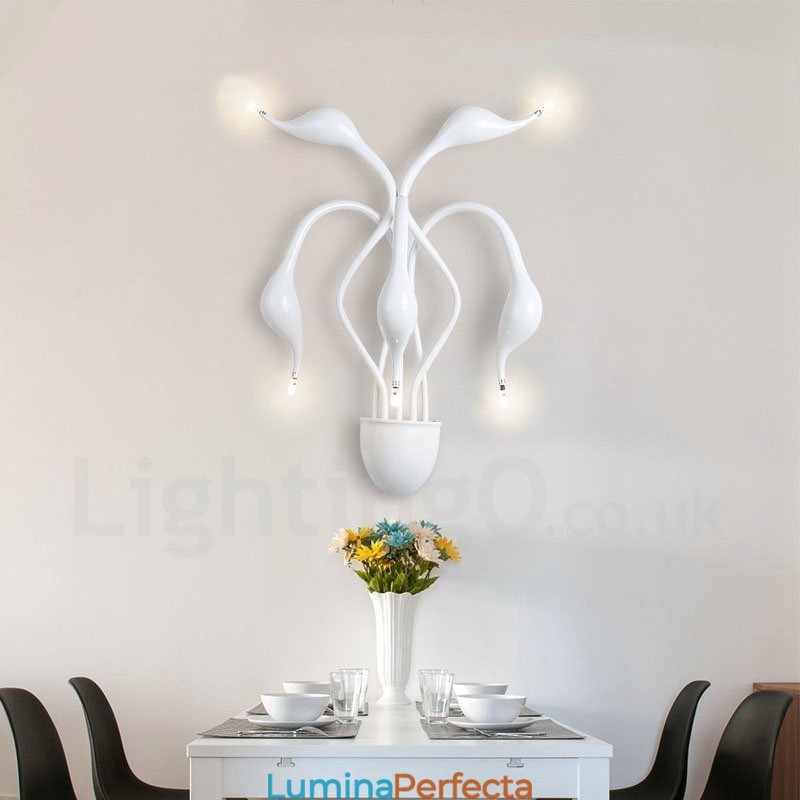 Cap de lebădă Modern Contemporan Multi culori Lumină ambientală Aplice de perete Aplice
