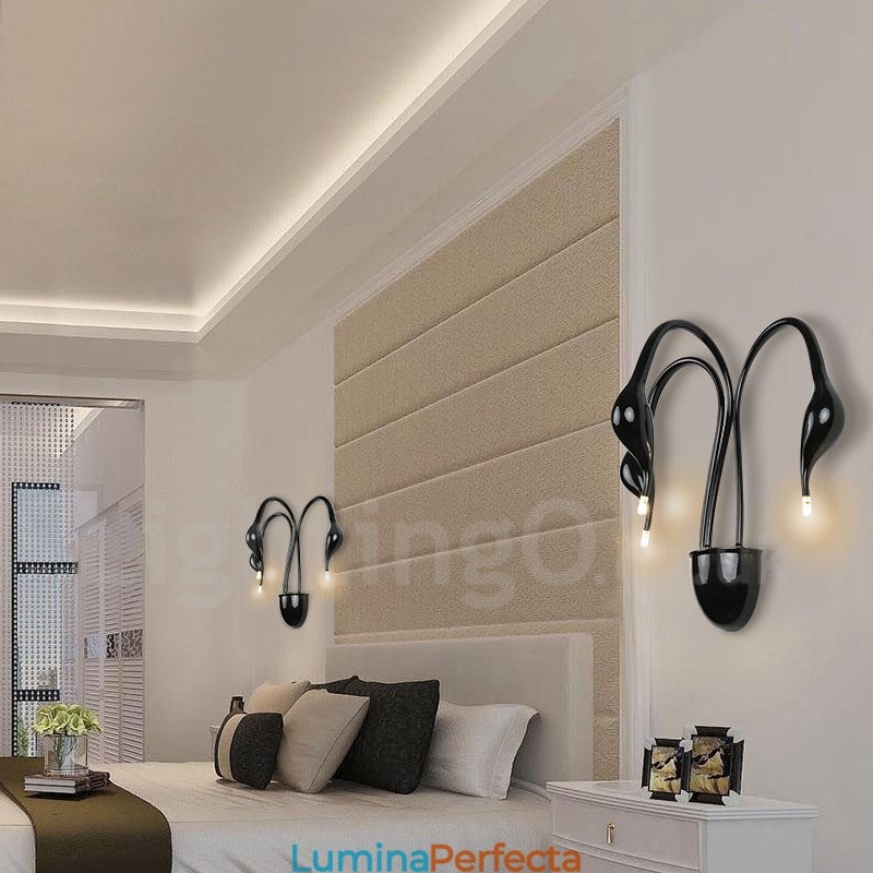 Cap de lebădă Modern Contemporan Multi culori Lumină ambientală Aplice de perete Aplice