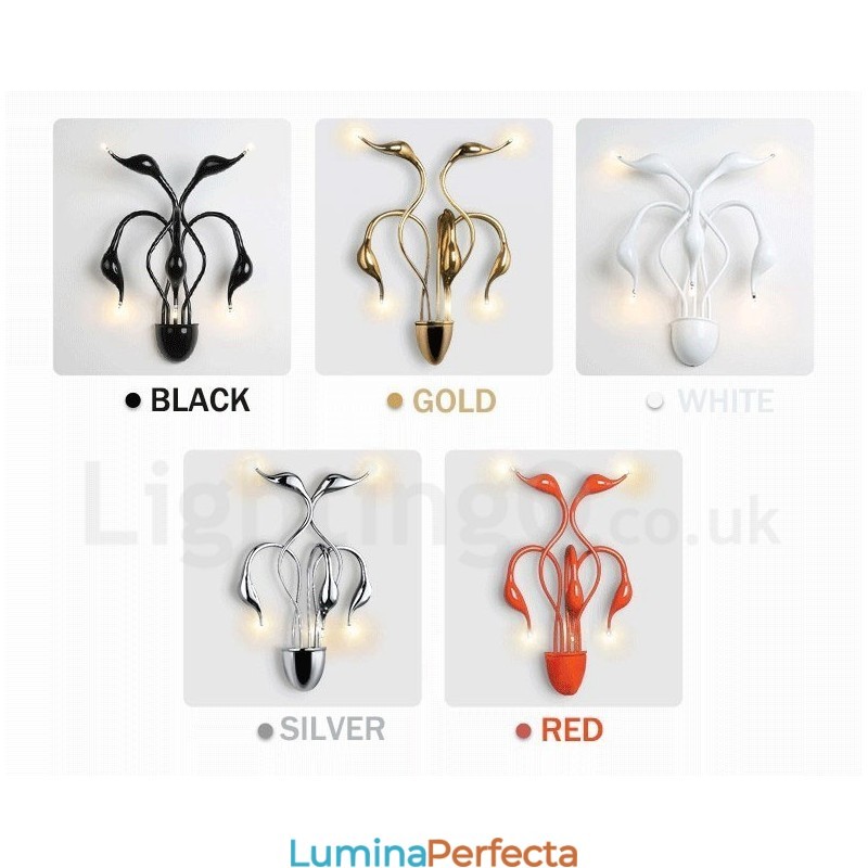 Cap de lebădă Modern Contemporan Multi culori Lumină ambientală Aplice de perete Aplice