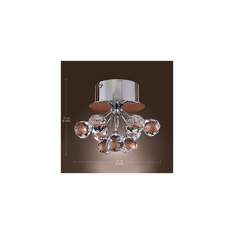 Montaj încastrat în metal cromat în stil mini cristal modern contemporan