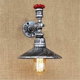 Caracteristică de pictură rustic Lodge pentru aplice de perete cu lumină ambientală Lumină de perete argintie