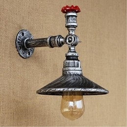 Caracteristică de pictură rustic Lodge pentru aplice de perete cu lumină ambientală Lumină de perete argintie