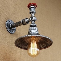 Caracteristică de pictură rustic Lodge pentru aplice de perete cu lumină ambientală Lumină de perete argintie