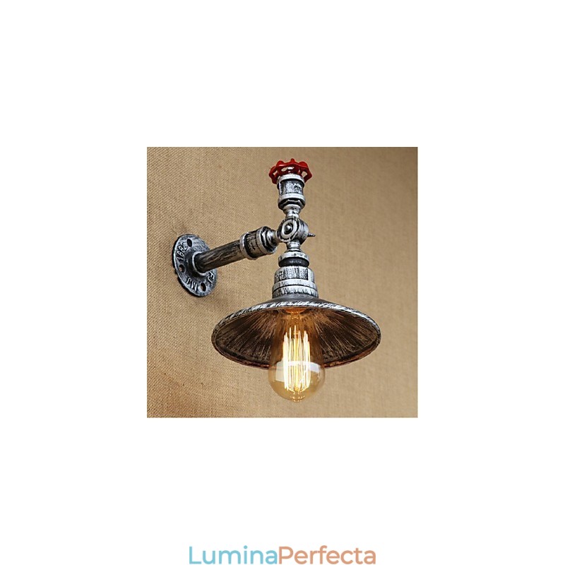 Caracteristică de pictură rustic Lodge pentru aplice de perete cu lumină ambientală Lumină de perete argintie