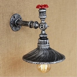 Caracteristică de pictură rustic Lodge pentru aplice de perete cu lumină ambientală Lumină de perete argintie