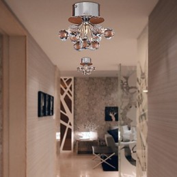 Montaj încastrat în metal cromat în stil mini cristal modern contemporan