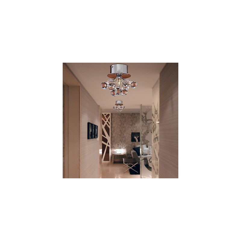 Montaj încastrat în metal cromat în stil mini cristal modern contemporan