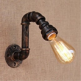 Nostalgia Țeavă de apă simplă Lampă decorativă de perete mică