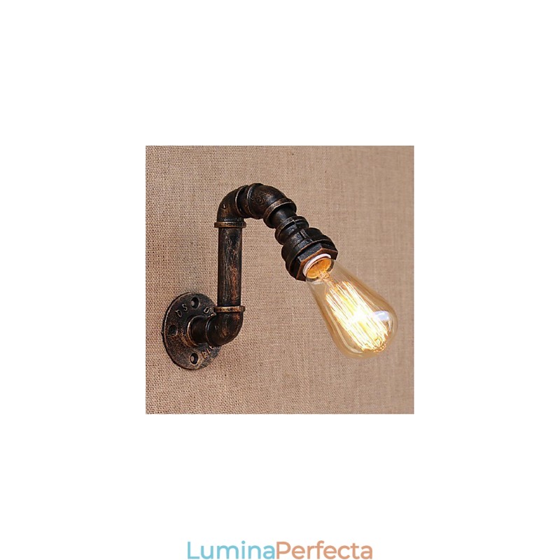Nostalgia Țeavă de apă simplă Lampă decorativă de perete mică