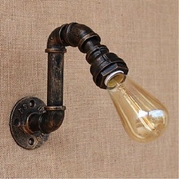 Nostalgia Țeavă de apă simplă Lampă decorativă de perete mică
