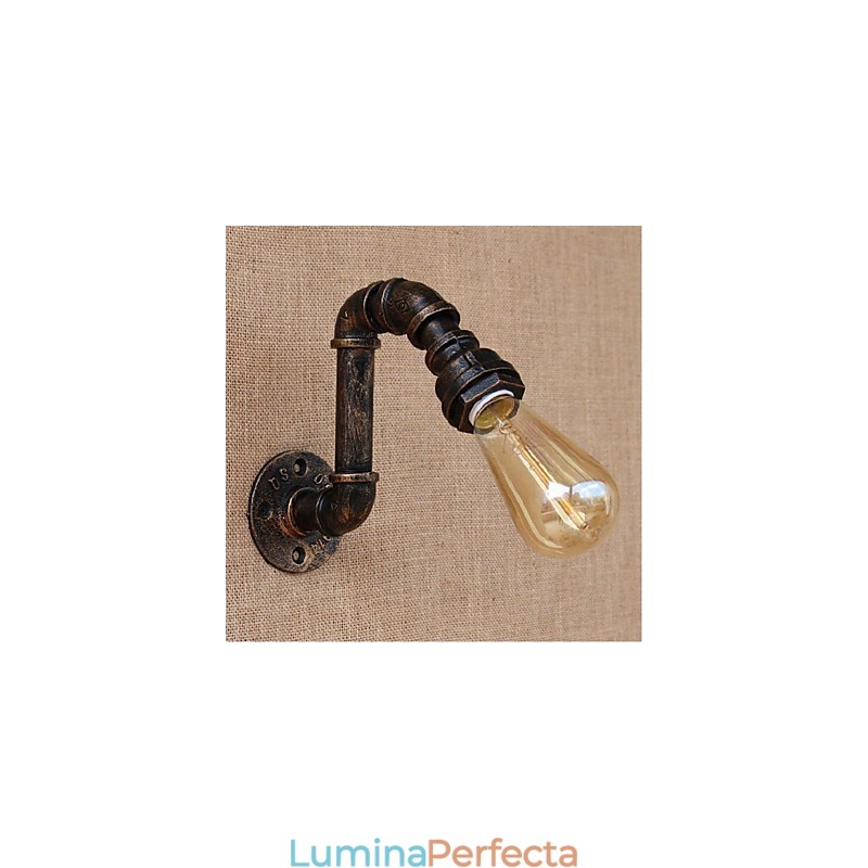 Nostalgia Țeavă de apă simplă Lampă decorativă de perete mică