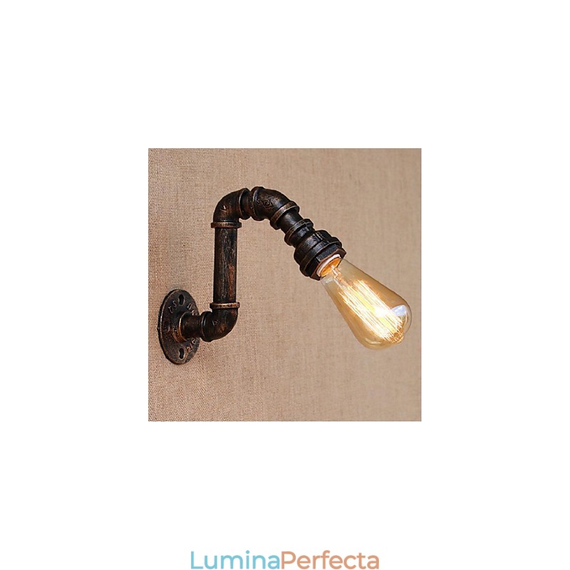 Nostalgia Țeavă de apă simplă Lampă decorativă de perete mică