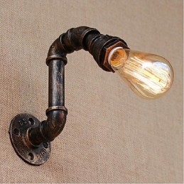 Nostalgia Țeavă de apă simplă Lampă decorativă de perete mică