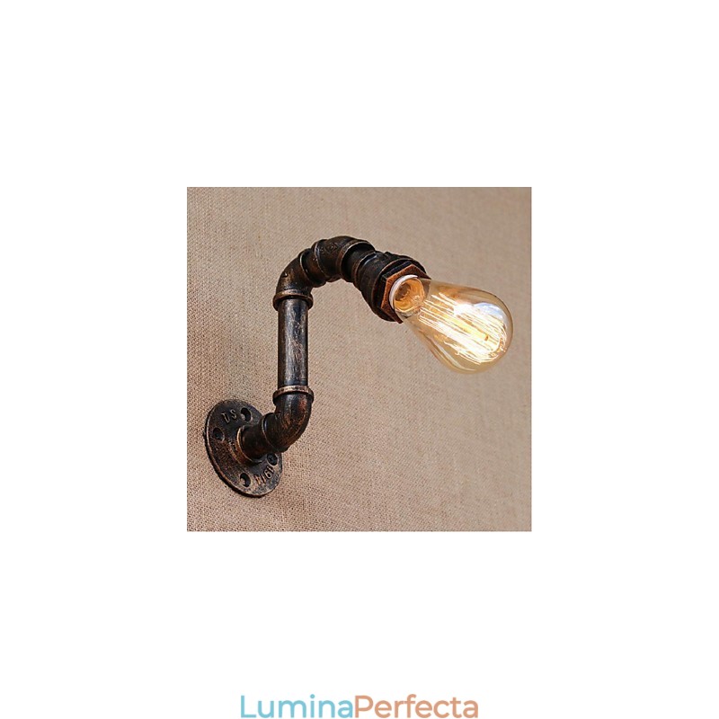 Nostalgia Țeavă de apă simplă Lampă decorativă de perete mică
