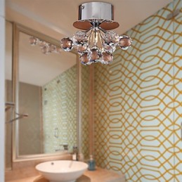 Montaj încastrat în metal cromat în stil mini cristal modern contemporan