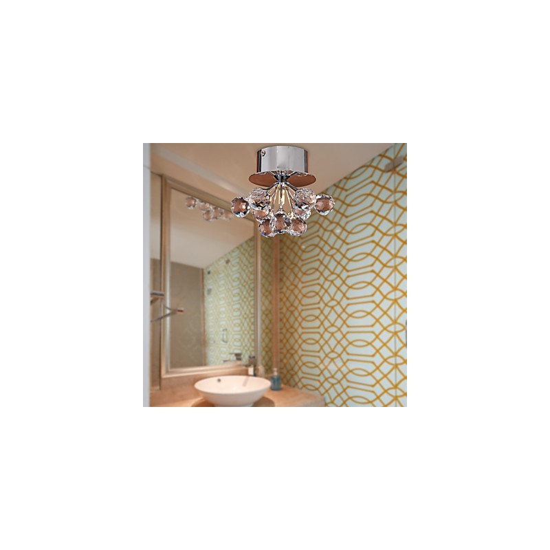 Montaj încastrat în metal cromat în stil mini cristal modern contemporan