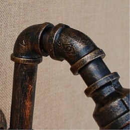 Nostalgia Țeavă de apă simplă Lampă decorativă de perete mică
