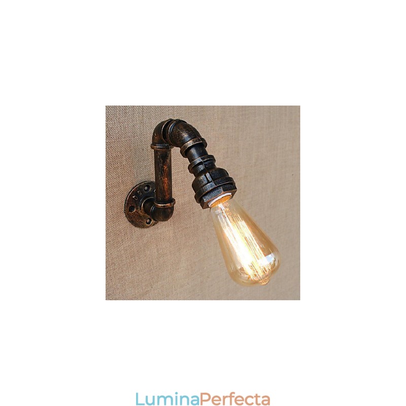 Nostalgia Țeavă de apă simplă Lampă decorativă de perete mică