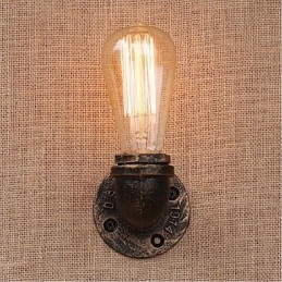 Nostalgia Țeavă de apă simplă Lampă decorativă de perete mică