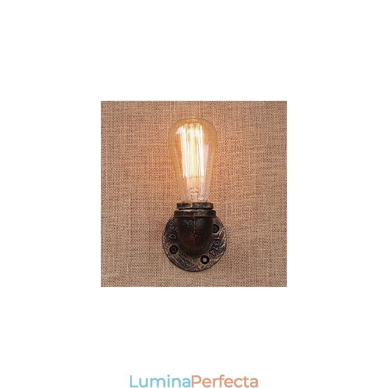 Nostalgia Țeavă de apă simplă Lampă decorativă de perete mică