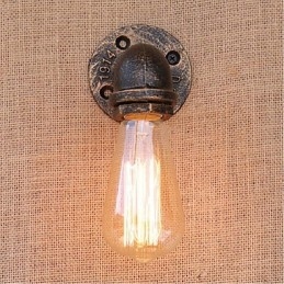 Nostalgia Țeavă de apă simplă Lampă decorativă de perete mică
