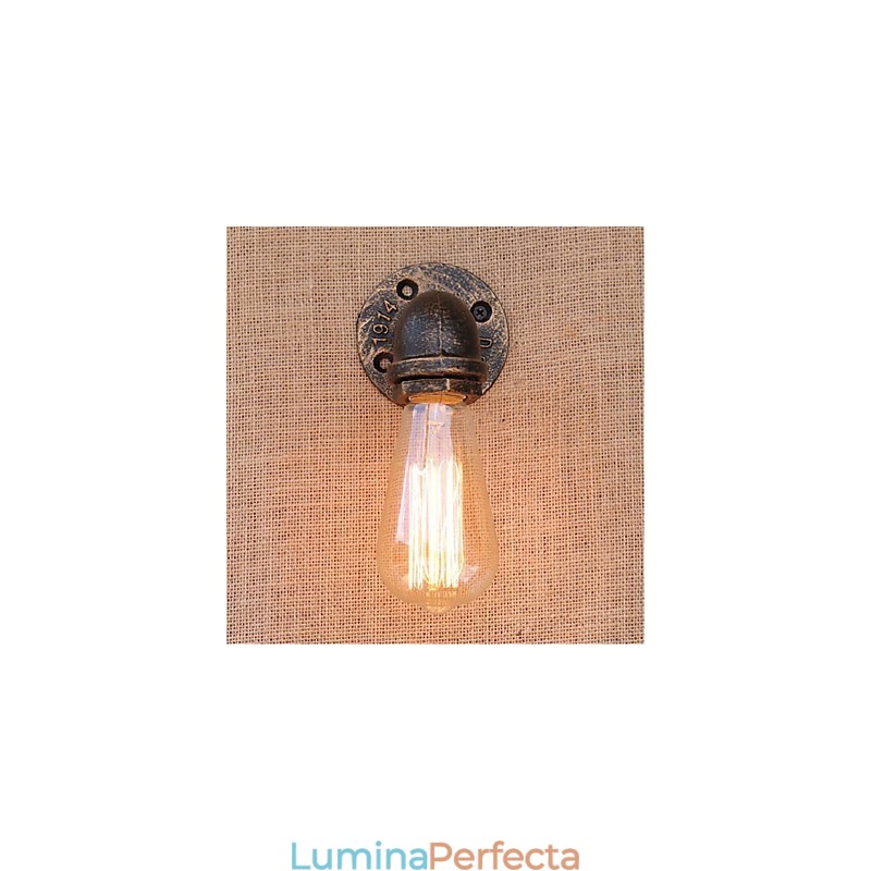 Nostalgia Țeavă de apă simplă Lampă decorativă de perete mică