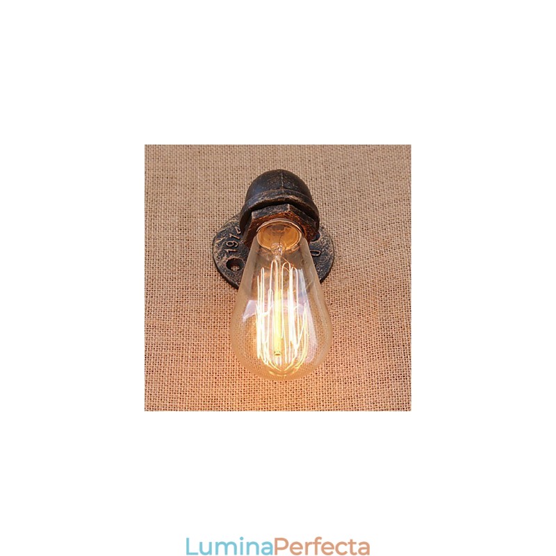 Nostalgia Țeavă de apă simplă Lampă decorativă de perete mică