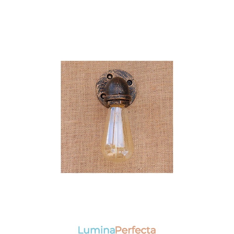 Nostalgia Țeavă de apă simplă Lampă decorativă de perete mică