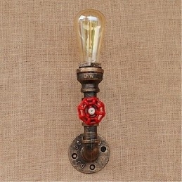 Nostalgia Țeavă de apă simplă Lampă decorativă de perete mică