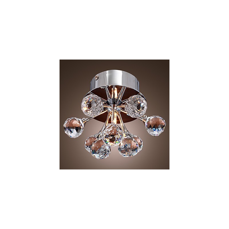 Montaj încastrat în metal cromat în stil mini cristal modern contemporan