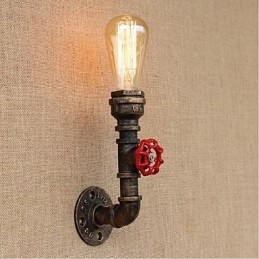 Nostalgia Țeavă de apă simplă Lampă decorativă de perete mică