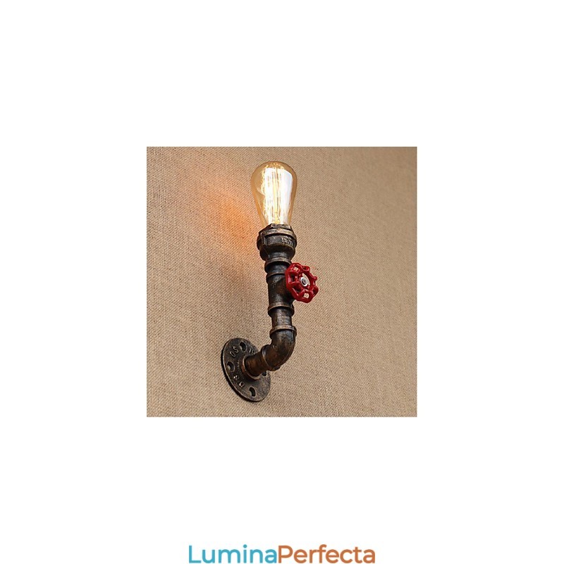 Nostalgia Țeavă de apă simplă Lampă decorativă de perete mică