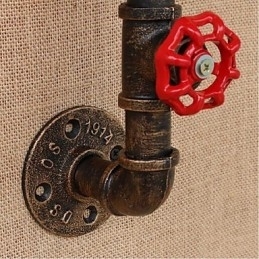 Nostalgia Țeavă de apă simplă Lampă decorativă de perete mică
