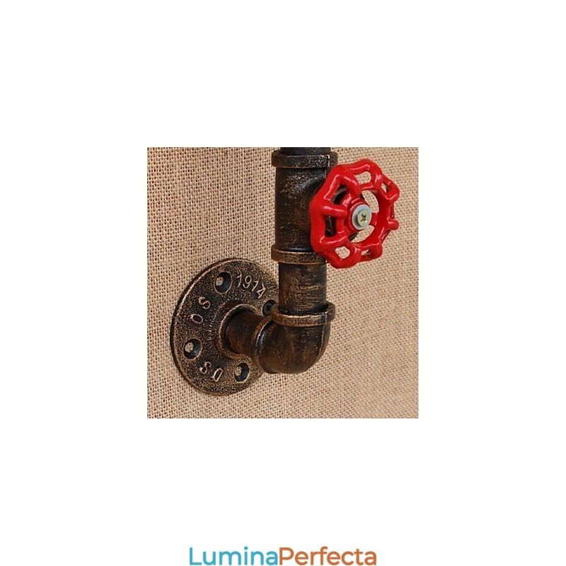 Nostalgia Țeavă de apă simplă Lampă decorativă de perete mică
