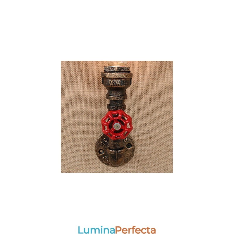 Nostalgia Țeavă de apă simplă Lampă decorativă de perete mică