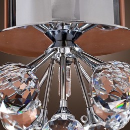 Montaj încastrat în metal cromat în stil mini cristal modern contemporan