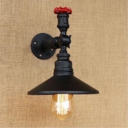 Caracteristică de pictură rustic Lodge pentru aplice de perete cu lumină ambientală Aplice de perete neagră
