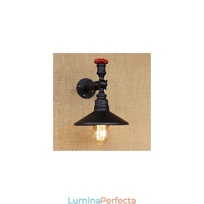 Caracteristică de pictură rustic Lodge pentru aplice de perete cu lumină ambientală Aplice de perete neagră